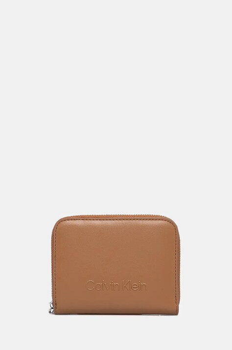 Calvin Klein portofel femei, culoarea maro, K60K612437