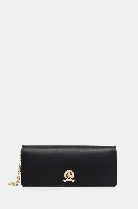 Tommy Hilfiger portfel skórzany damski kolor czarny AW0AW16595