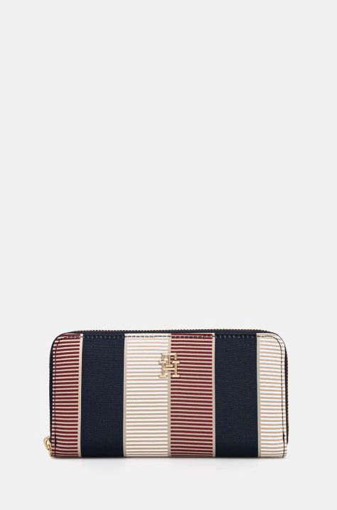 Peňaženka Tommy Hilfiger dámska, béžová farba, AW0AW17010