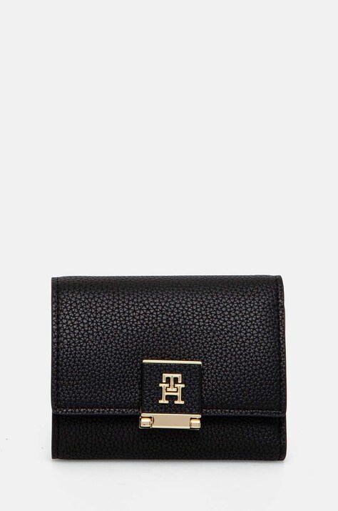 Tommy Hilfiger portofel femei, culoarea negru, AW0AW17039