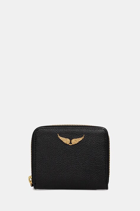 ZADIG&VOLTAIRE portfel skórzany damski kolor czarny LWSG00004