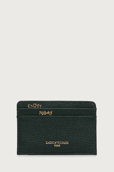 Zadig&Voltaire Puzdro na karty dámske kožené zelené LWSG00001
