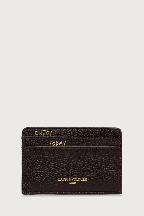Zadig&Voltaire Puzdro na karty dámske kožené hnedé LWSG00001