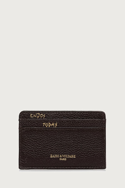 Zadig&Voltaire Puzdro na karty dámske kožené hnedé LWSG00001