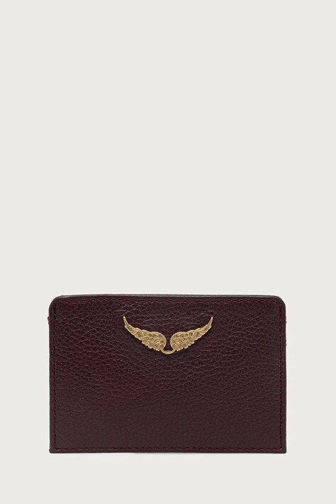 Zadig&Voltaire Női bőr kártyatok burgundia LWSG00001