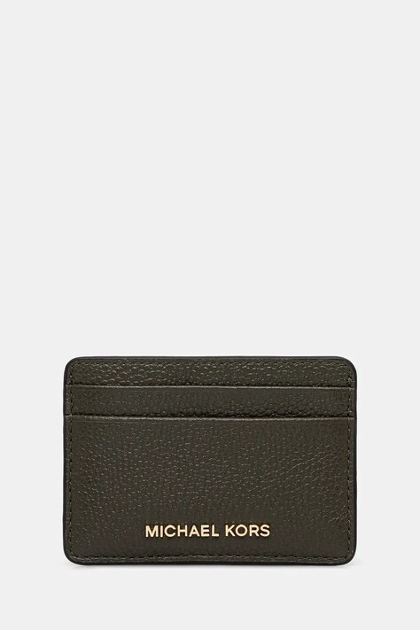MICHAEL Michael Kors etui na karty skórzane kolor zielony 32F7GF6D0L