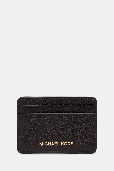 MICHAEL Michael Kors etui na karty skórzane kolor brązowy 32F7GF6D0L