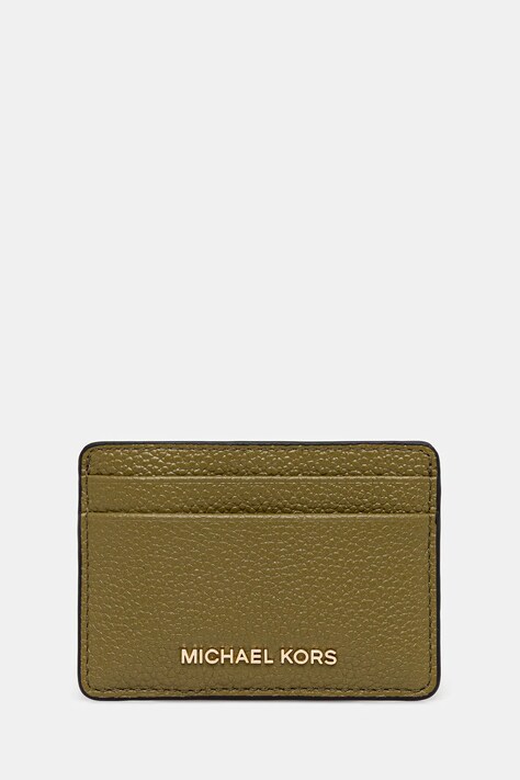 MICHAEL Michael Kors etui na karty skórzane kolor zielony 32F7GF6D0L