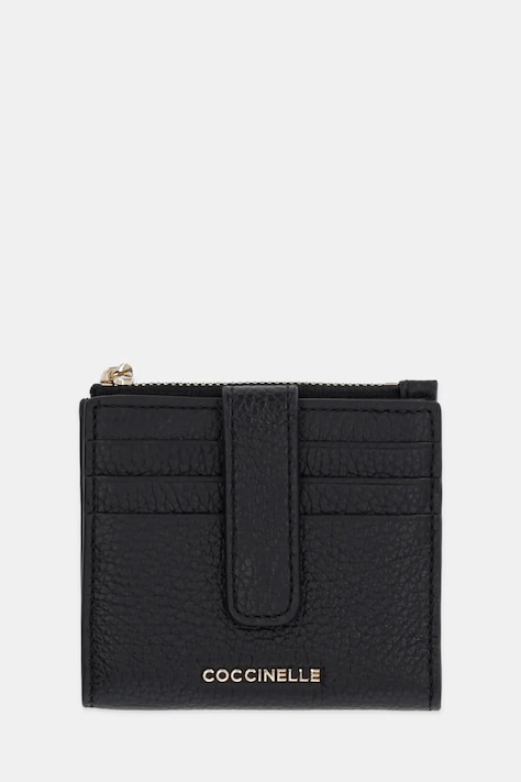 Coccinelle portofel de piele femei, culoarea negru, E2 MW5 11 F7 01