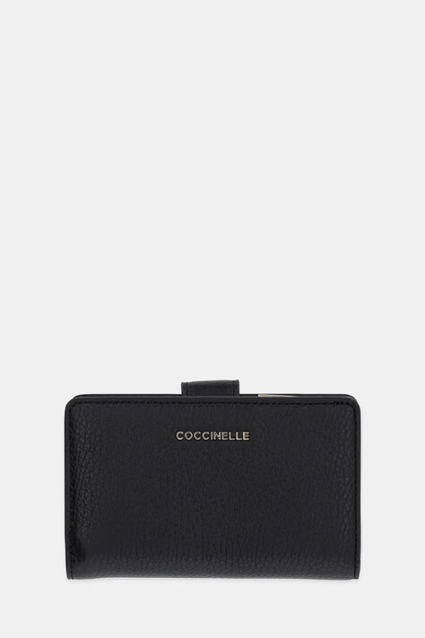 Coccinelle portofel de piele femei, culoarea negru, E2 MW5 11 E7 01