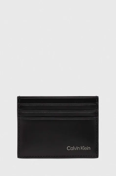 Кожаный чехол на карты Calvin Klein цвет чёрный K50K512074