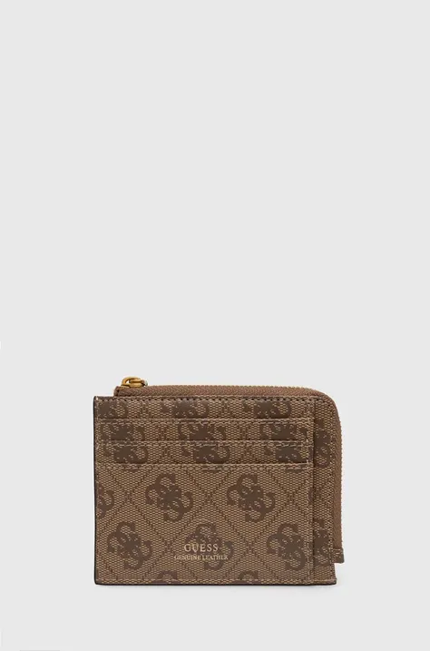 Kožená peňaženka Guess MITO pánska, béžová farba, SMVELE LEA75