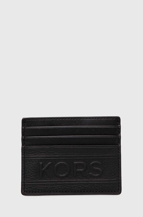 Kožni etui za kartice Michael Kors boja: crna, 39T4LHDD2O