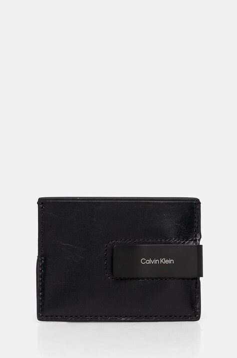 Шкіряний чохол на банківські карти Calvin Klein колір чорний K50K512499