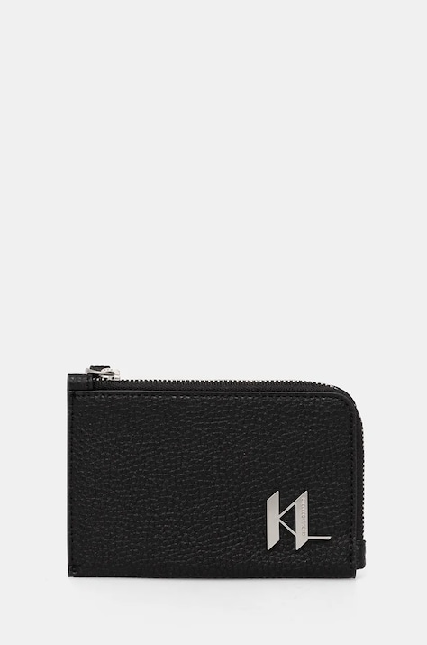 Peněženka Karl Lagerfeld K/PLAK černá barva, 246M3214