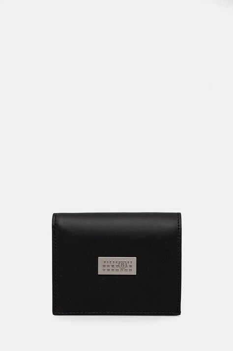 MM6 Maison Margiela portfel skórzany kolor czarny SA5UI0015.P7179