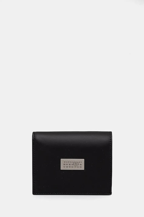 MM6 Maison Margiela portfel skórzany kolor czarny SA5UI0015.P7179