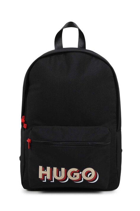 Детский рюкзак HUGO цвет чёрный большой с принтом G00294