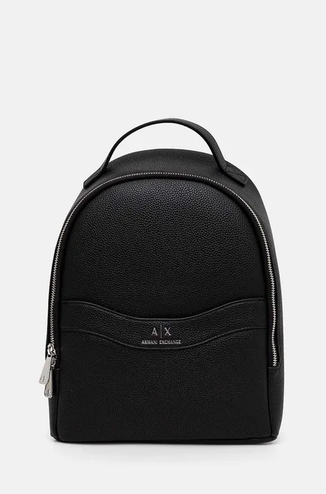 Armani Exchange plecak damski kolor czarny mały gładki 949197 CC783