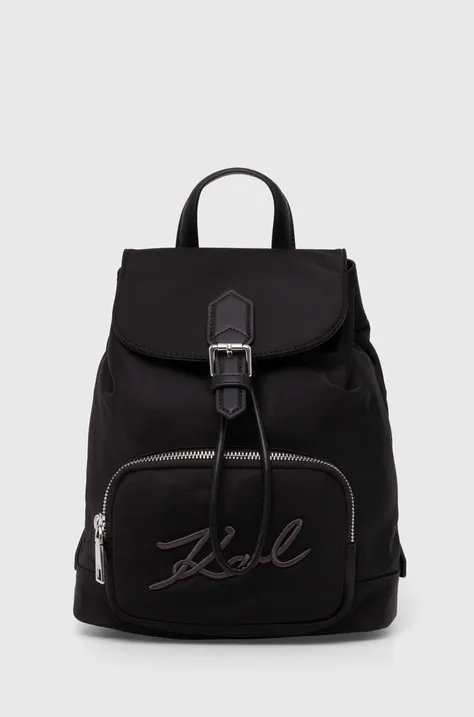 Karl Lagerfeld plecak damski kolor czarny mały gładki 245W3032