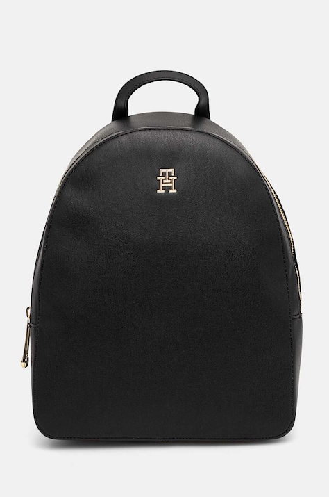 Tommy Hilfiger rucsac femei, culoarea negru, mic, neted, AW0AW16440