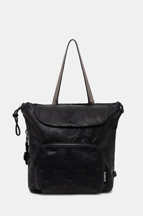 Desigual rucsac ALL MICKEY KRAPINA femei, culoarea negru, mare, neted, 24WAKP01