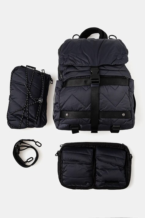 Desigual rucsac INFINITUM SEUL femei, culoarea albastru marin, mare, neted, 24WAKY02