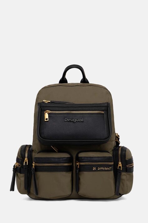 Desigual rucsac HOPPER CHESTER IA femei, culoarea verde, mare, neted, 24WAKY03