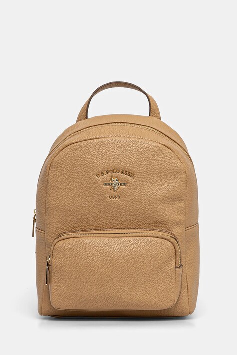 U.S. Polo Assn. rucsac Stanford femei, culoarea bej, mic, neted, BIUSS6211WVP