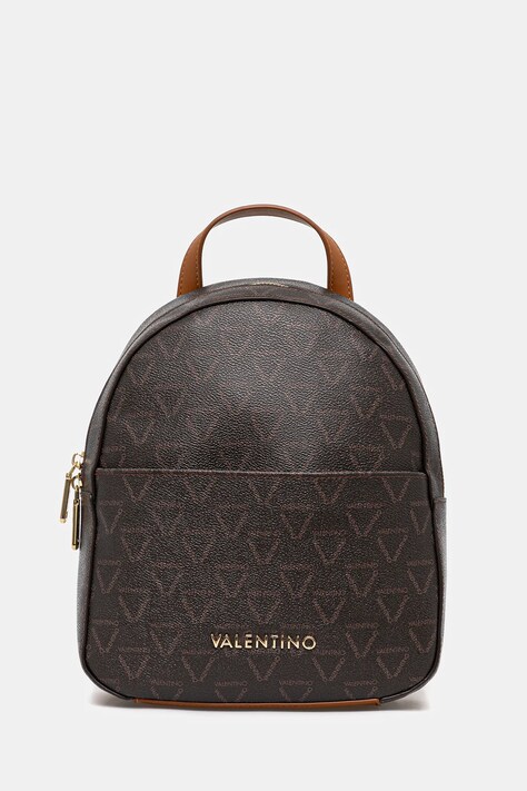 Valentino Bags plecak damski kolor brązowy mały wzorzysty VBS8GT20