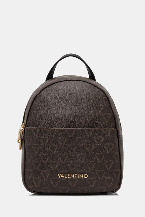 Valentino Bags plecak damski kolor brązowy mały wzorzysty VBS8GT20