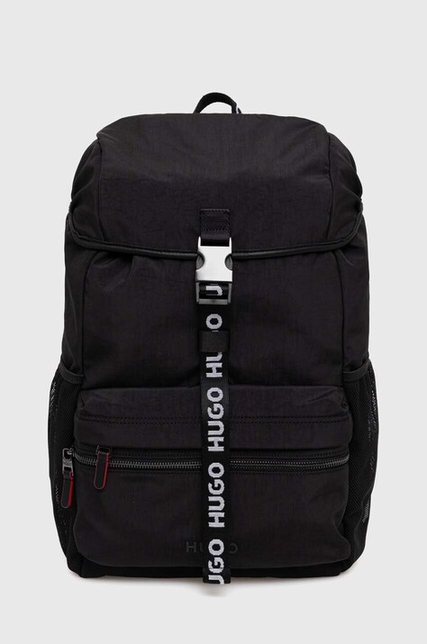 Рюкзак HUGO мужской цвет чёрный большой с принтом 50523648