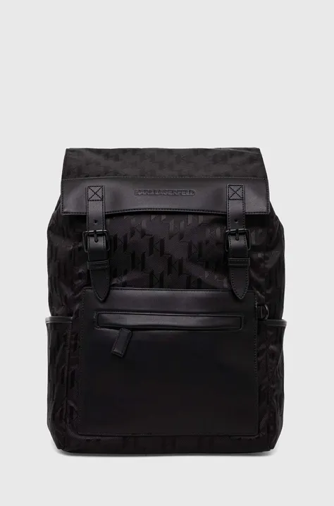 Karl Lagerfeld plecak męski kolor czarny duży wzorzysty 245M3015