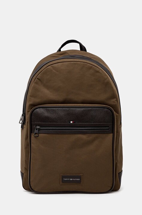 Ruksak Tommy Hilfiger za muškarce, boja: zelena, veliki, bez uzorka, AM0AM12738