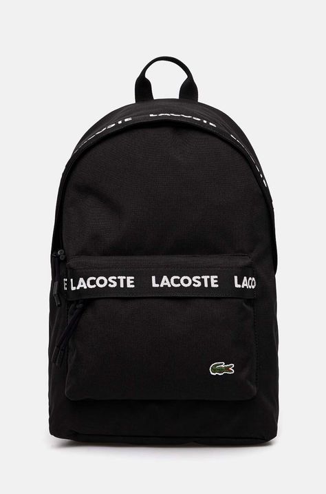Σακίδιο πλάτης Lacoste χρώμα: μαύρο, NU4685NZ