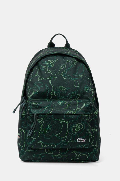 Раница Lacoste в зелено голям размер с десен NU4693HN
