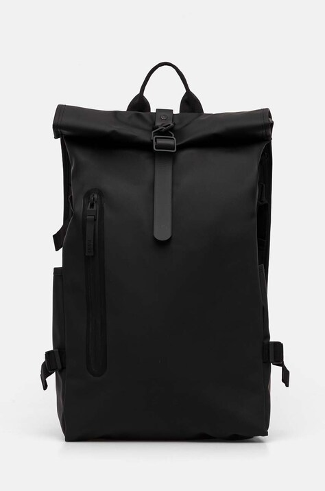 Rains rucsac Rolltop Rucksack Large W3 culoarea negru, mare, neted, 14590-01