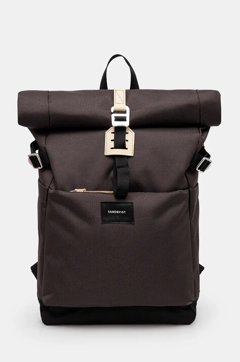 Sandqvist rucsac Ilon culoarea maro, mare, neted, SQA2408