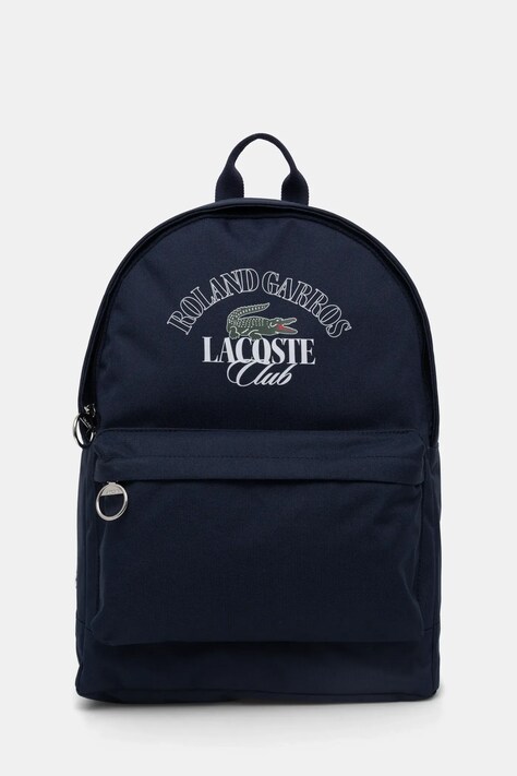 Lacoste rucsac culoarea albastru marin, mare, cu imprimeu, NH4628RG