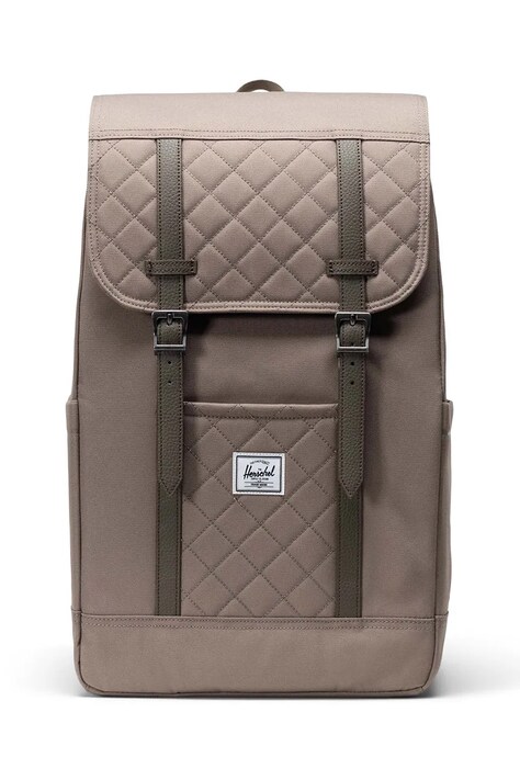 Herschel plecak Retreat Backpack kolor beżowy duży gładki 11397-06500-OS