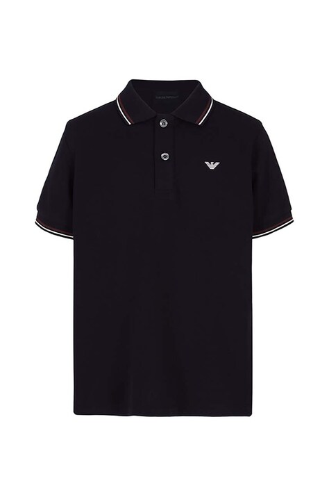 Детское поло Emporio Armani цвет чёрный с принтом 8N4FB3 1JPTZ