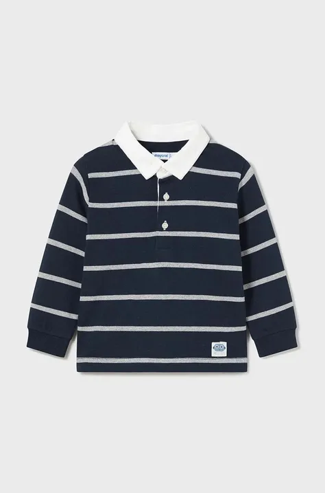 Παιδικό πουκάμισο πόλο Mayoral χρώμα: ναυτικό μπλε, 2185