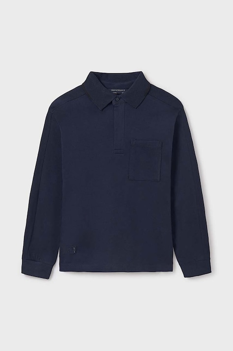 Dječja polo majica Mayoral boja: crna, bez uzorka, 7105