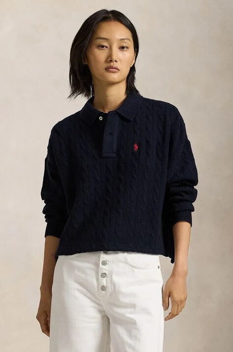 Polo Ralph Lauren maglione in lana donna colore blu  211910158