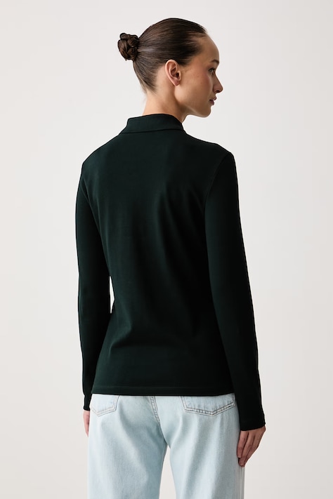 Lacoste Longsleeve damski bawełniany z elastanem zielony PF5464