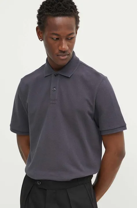 Βαμβακερό μπλουζάκι πόλο G-Star Raw χρώμα: γκρι, D22783-D287