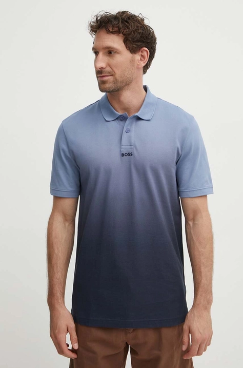 Boss Orange polo in cotone colore blu 50519193