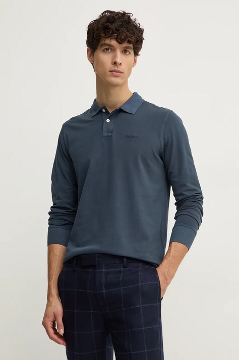 Pepe Jeans longsleeve din bumbac NEW OLIVER GD LS neted, PM542213