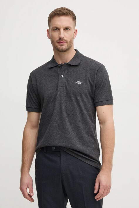 Βαμβακερό μπλουζάκι πόλο Lacoste χρώμα: γκρι, PH3518