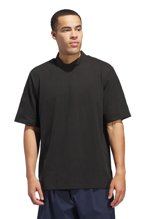 Футболка adidas Originals Rolling Links Mock Neck Polo чоловіча колір чорний візерунок IT0139